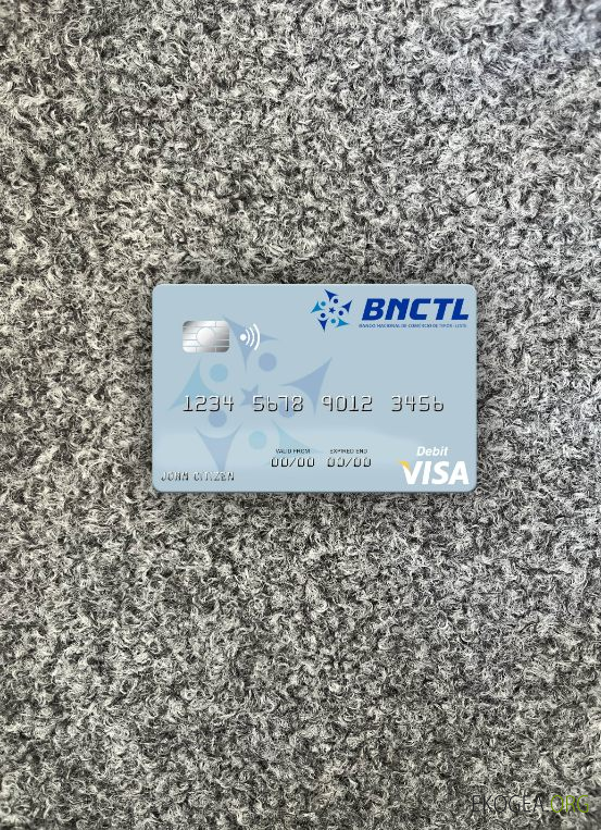 Timor , Leste Banco Nacional de Comércio de Timor , Leste carte de débit visa photolook avant